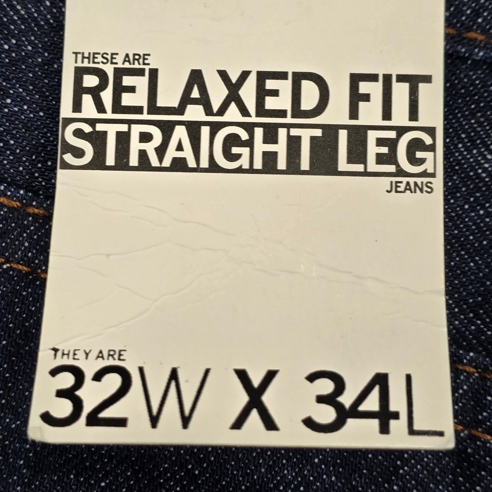Raygun Blue Jeans New Men's 32w 34l Relaxed Fit Straight Leg Denim Classic Zip — image 3 of 7